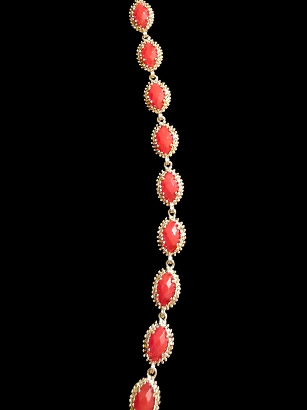 Retired Kendra Scott Jana Link Bracelet in a coral-orange